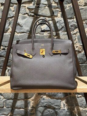 Hermès 2011 Gris Etain Togo Birkin 35 Bag